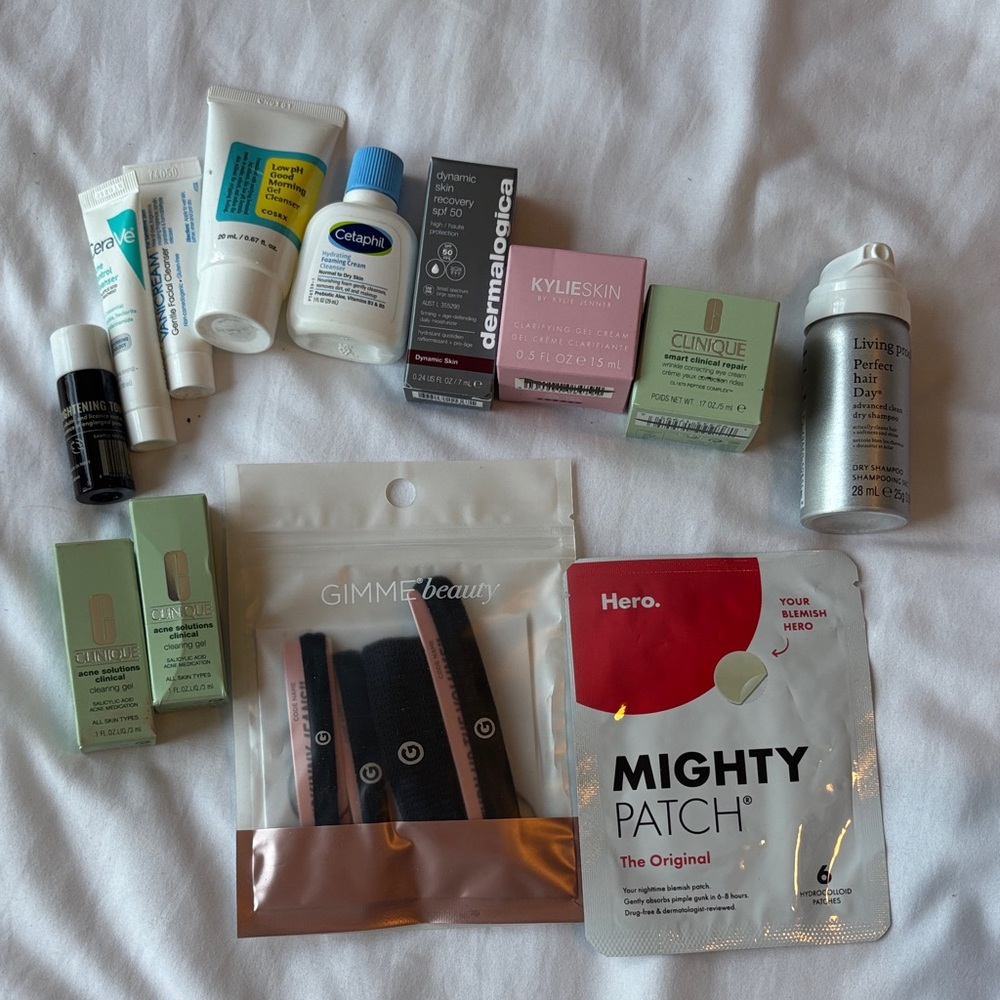 Clinique Skincare Set with Green and Pink Packaging